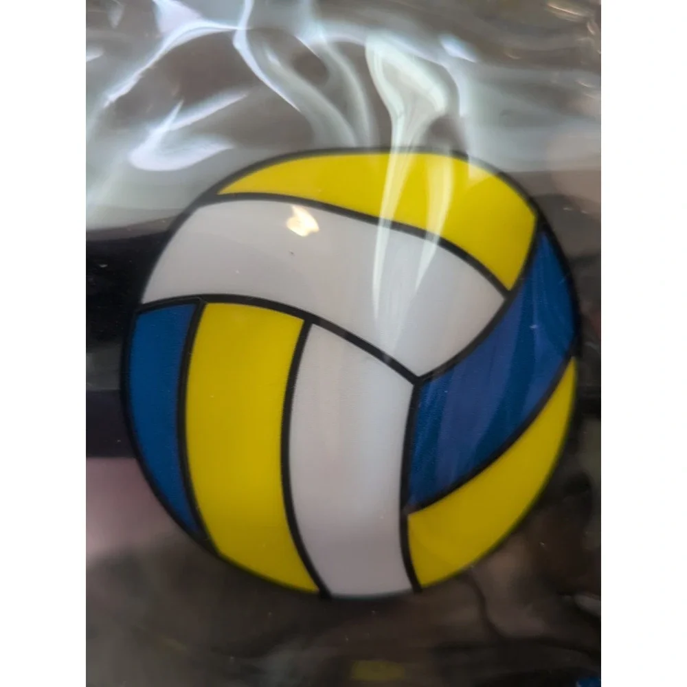 Jeqqinuz 24 Pcs Volleyball Clear Goodie Bags PVC Sports Party Favor Snack Totes